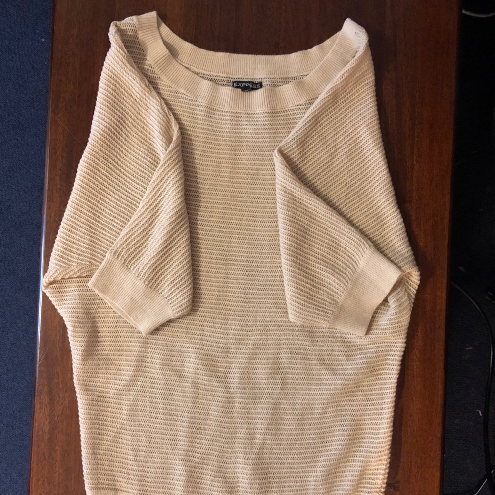 Beige light weight Express knit sweater